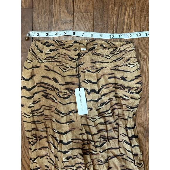 NWT WEWOREWHAT Resortwear Beach XS Tiger Stripes High Rise Statement Pants - Picture 7 of 14